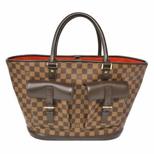 Louis Vuitton Manosque Damier Canvas Ebene Brown Handbag Tote Bag